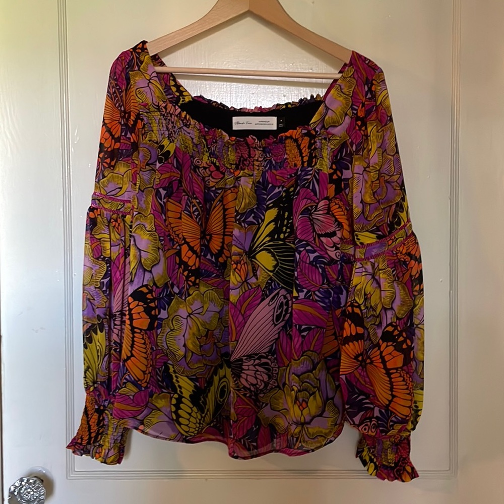 Beautiful Butterfly Print Top from Anthropologie